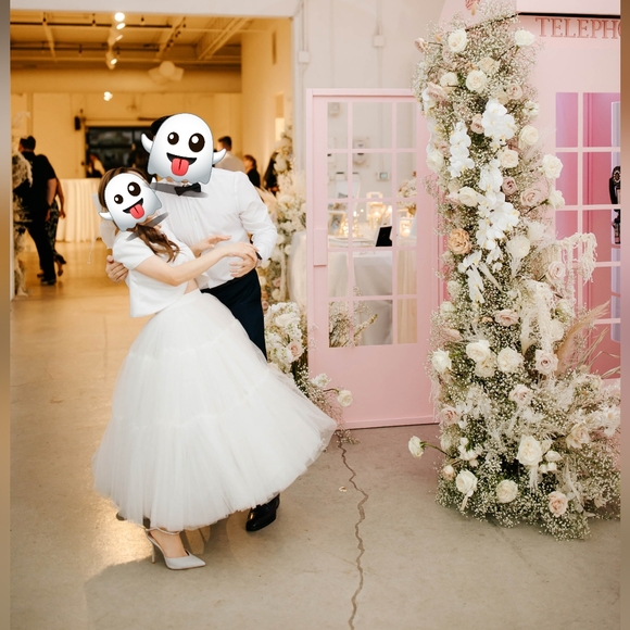 Custom made wedding reception 2 pieces set dress - Picture 2 of 5